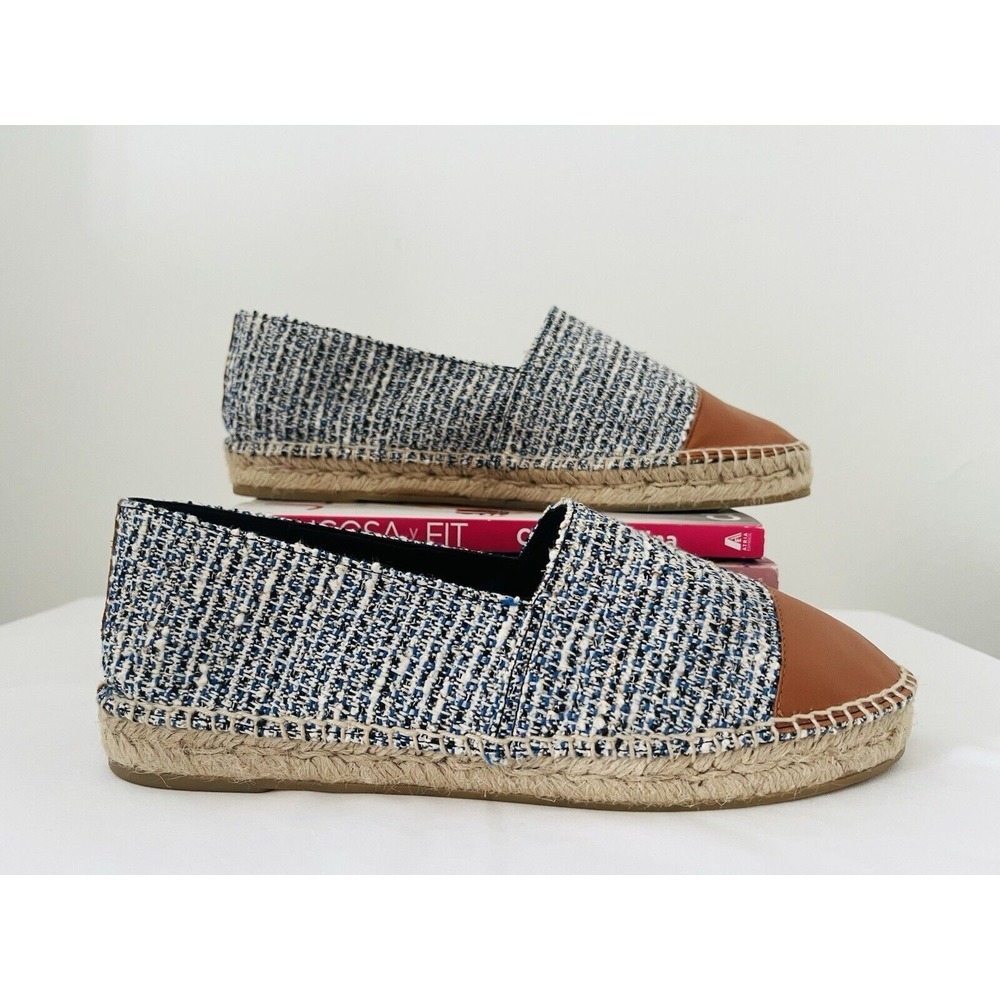 J. McLaughlin Womens Made In Spain Textile And Leather Alexa Espadrilles Size 10